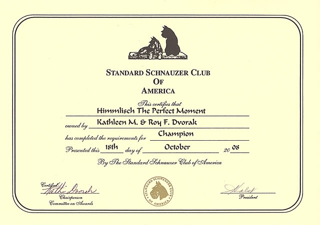 certificate conformation